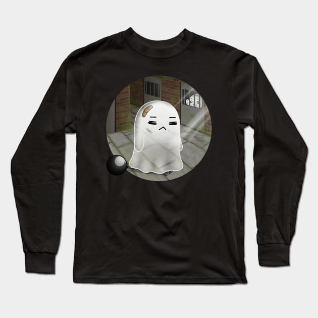 Kawaii Ghosts - A poor ghost go inside the prision Long Sleeve T-Shirt by Chiisa